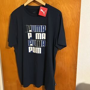 Puma Tshirt Mens Large Navy